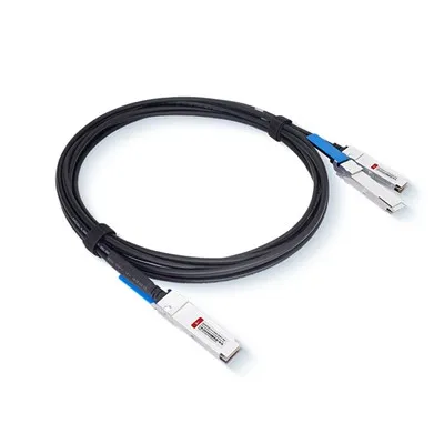 400G QSFP-DD Ke 2x200G QSFP56 Breakout DAC Kabel Tembaga Pasang Langsung